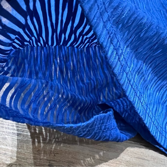 Jordan Taylor Royal Blue Beachwear Pants Pull-over Sheer Swim Bottom Cover-up L - Picture 4 of 10